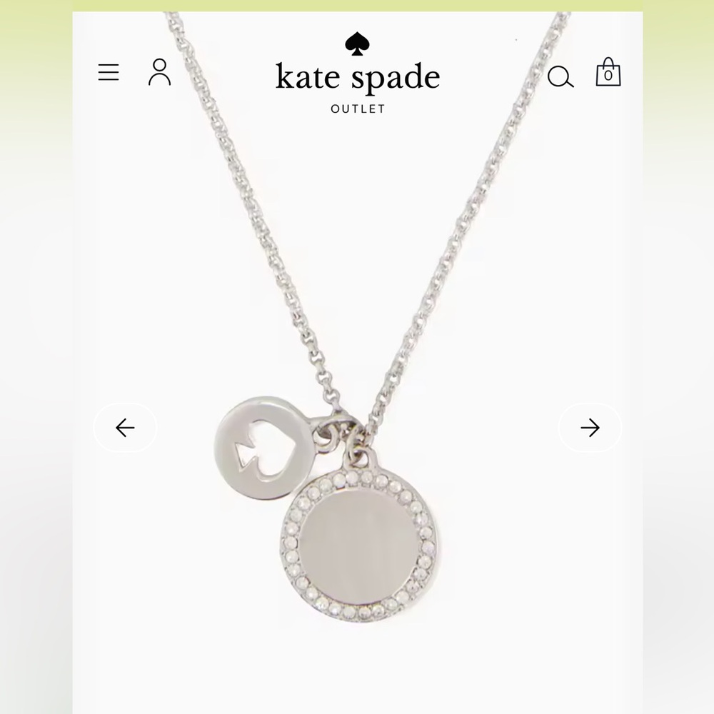 Kate Spade Silver Charm Necklace